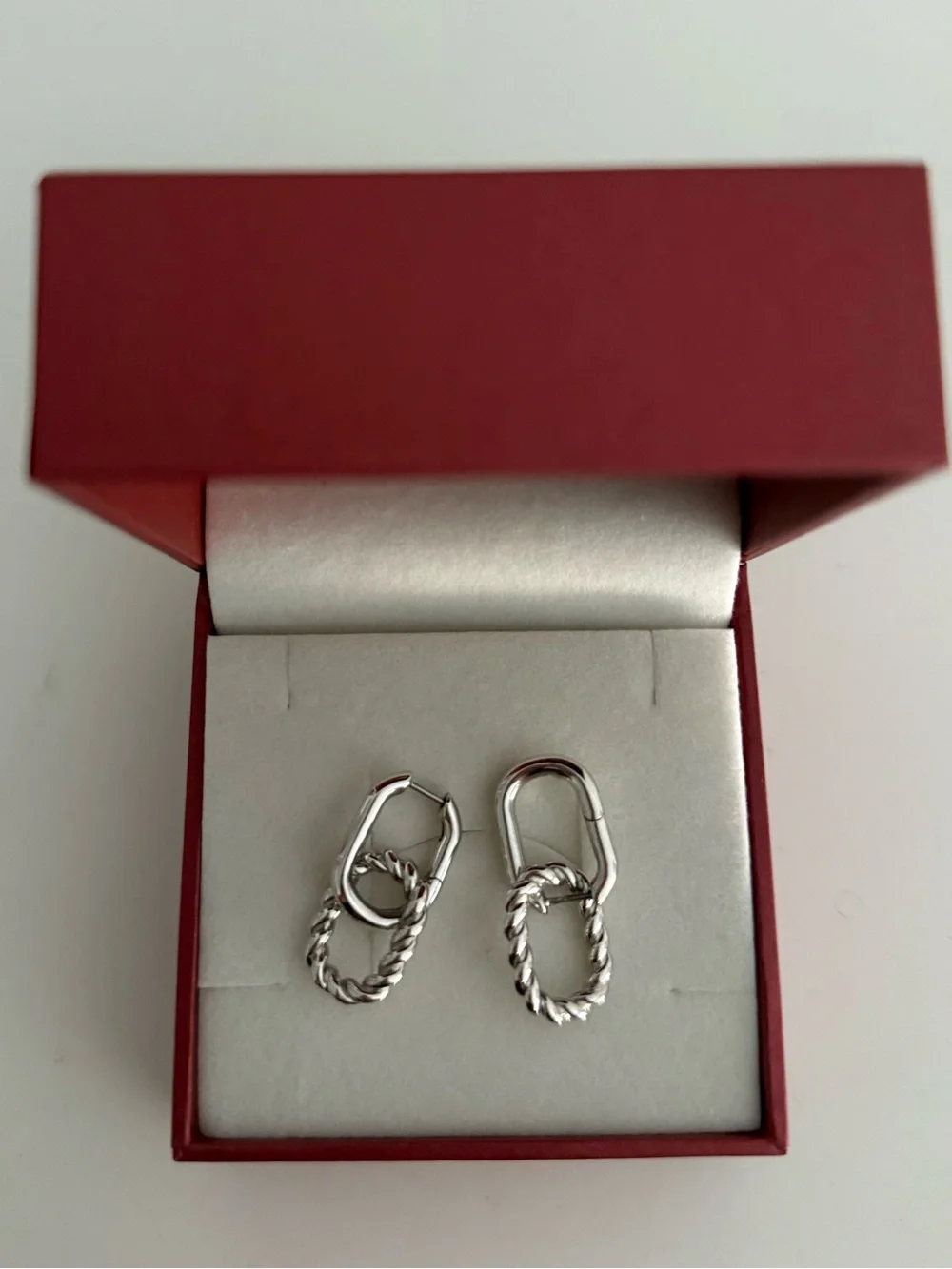 Ana Luisa ash double silver hoop earrings
